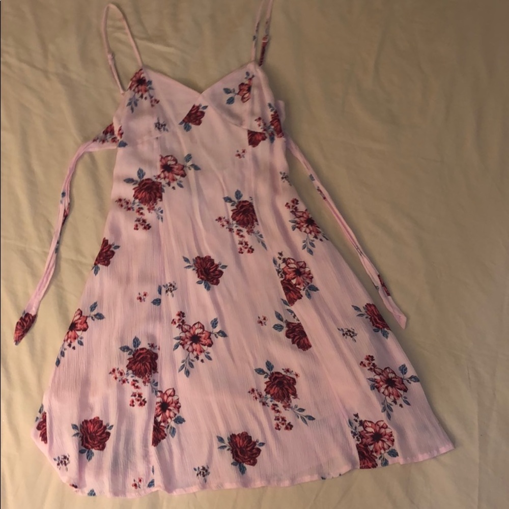 Pink floral H&M mini dress